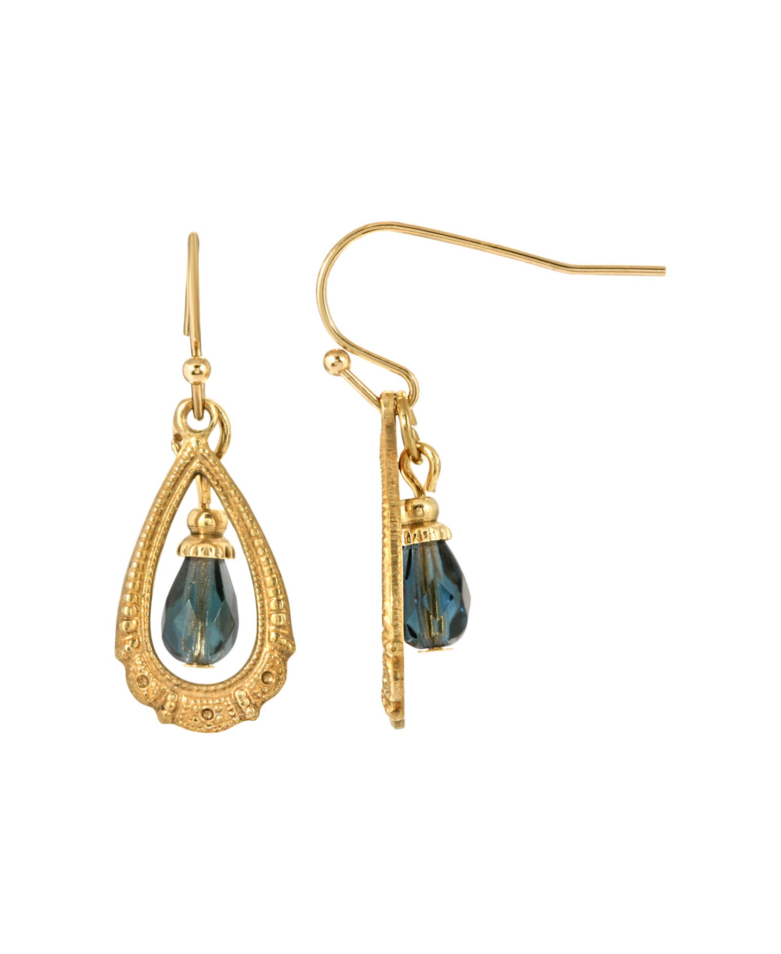 2028 Glass Clear Teardrop Earring