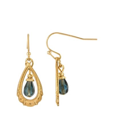 2028 Glass Clear Teardrop Earring