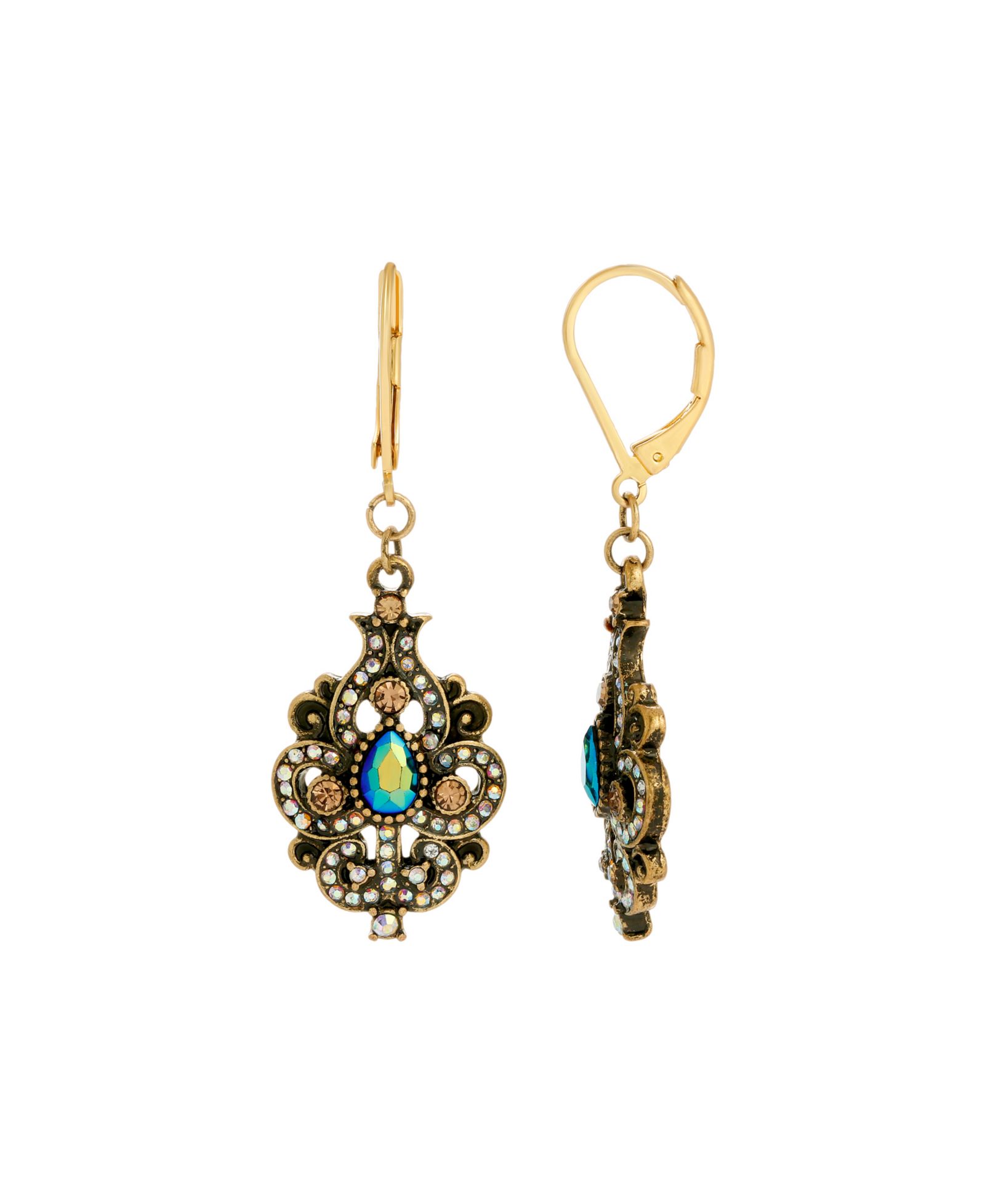2028 Glass Multi AB Drop Earrings