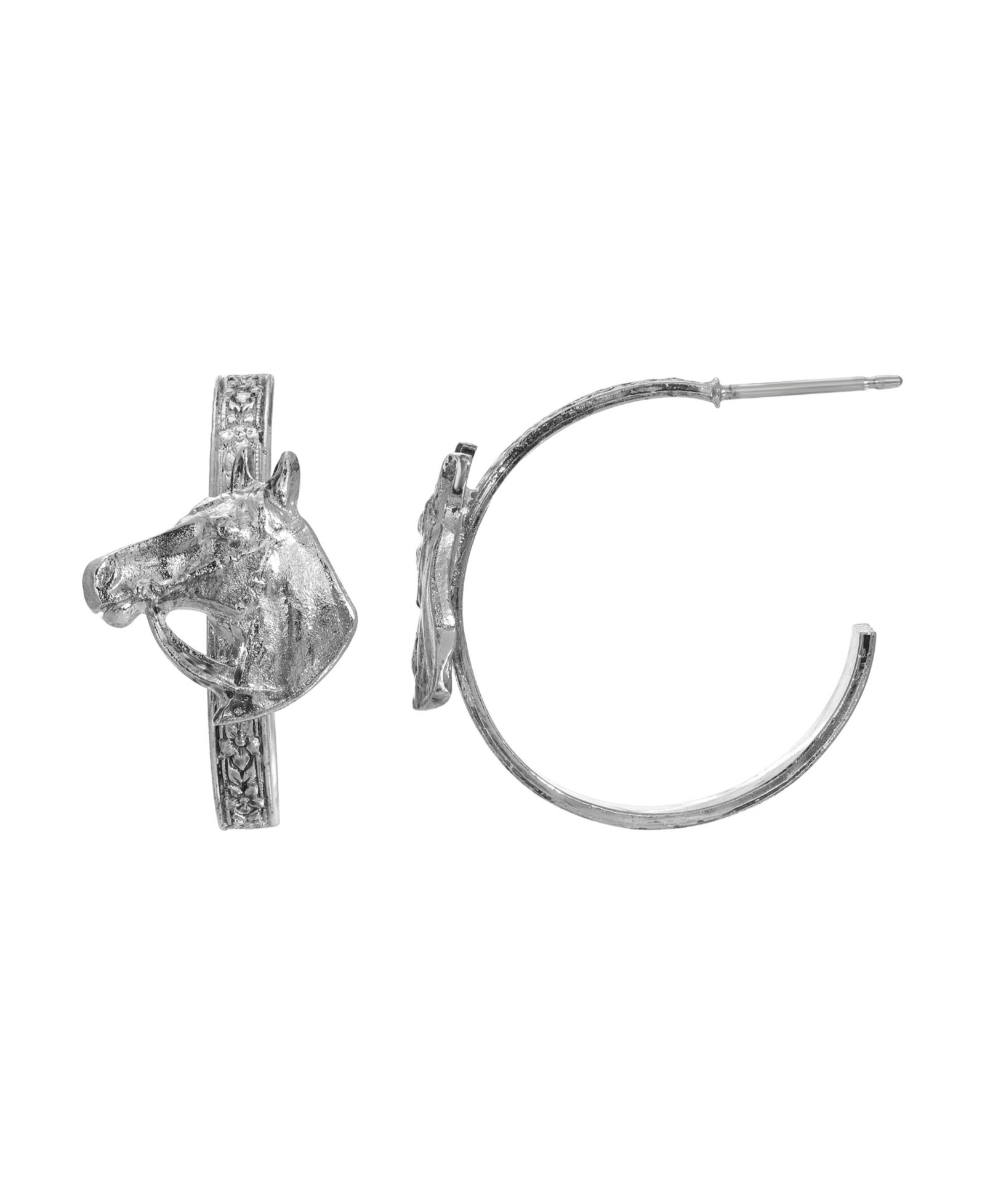 2028 серьги-кольца Horse Head Hoop