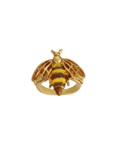 Кольцо 2028 Enamel Yellow and Brown Bee, размер 8