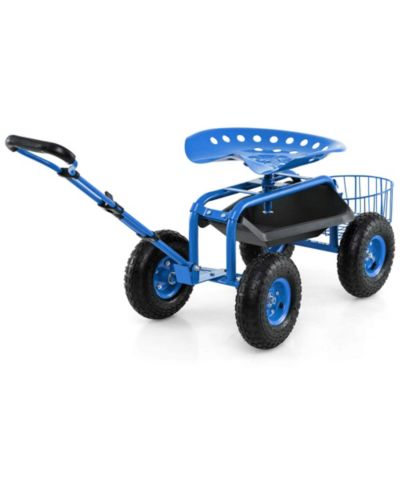 Garden Cart Садовая тележка с корзиной и выдвижным сиденьем