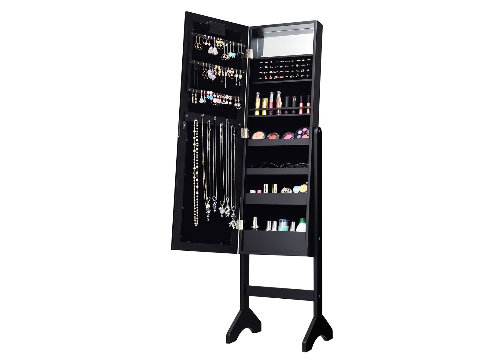 Зеркальный шкаф для украшений Costway с 18 LED