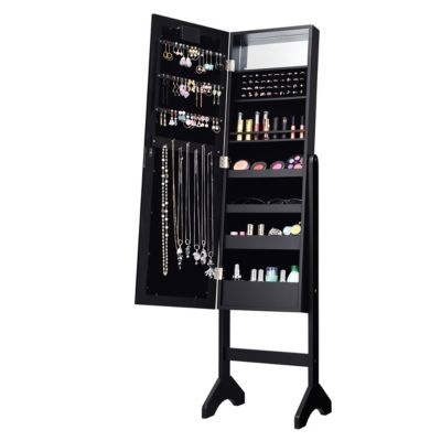 Mirrored Jewelry Cabinet Organizer w/18 LED lights