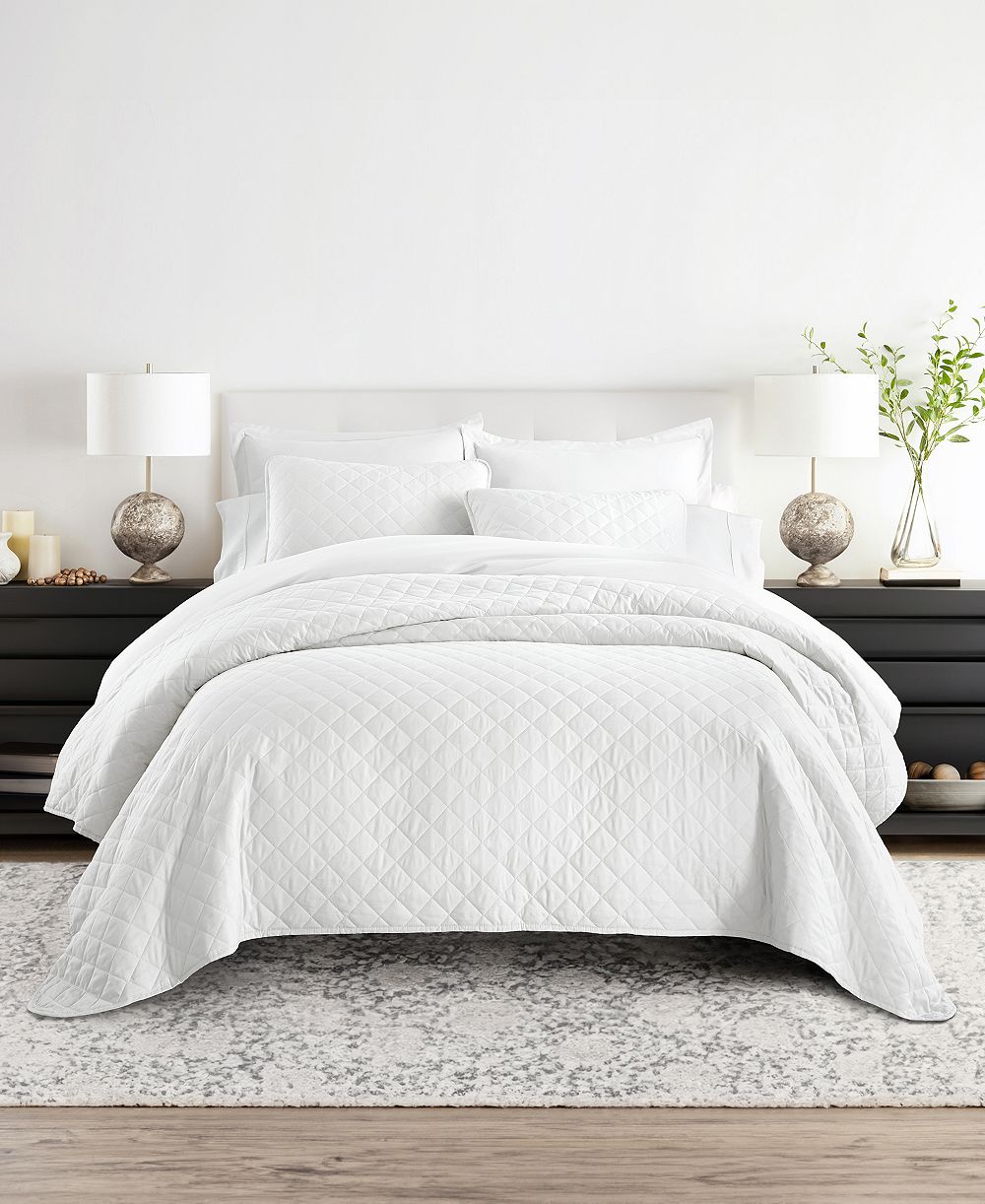 ienjoy Home Diamond Stitch 2-Pc. Lightweight Quilt Set, Twin/Twin XL