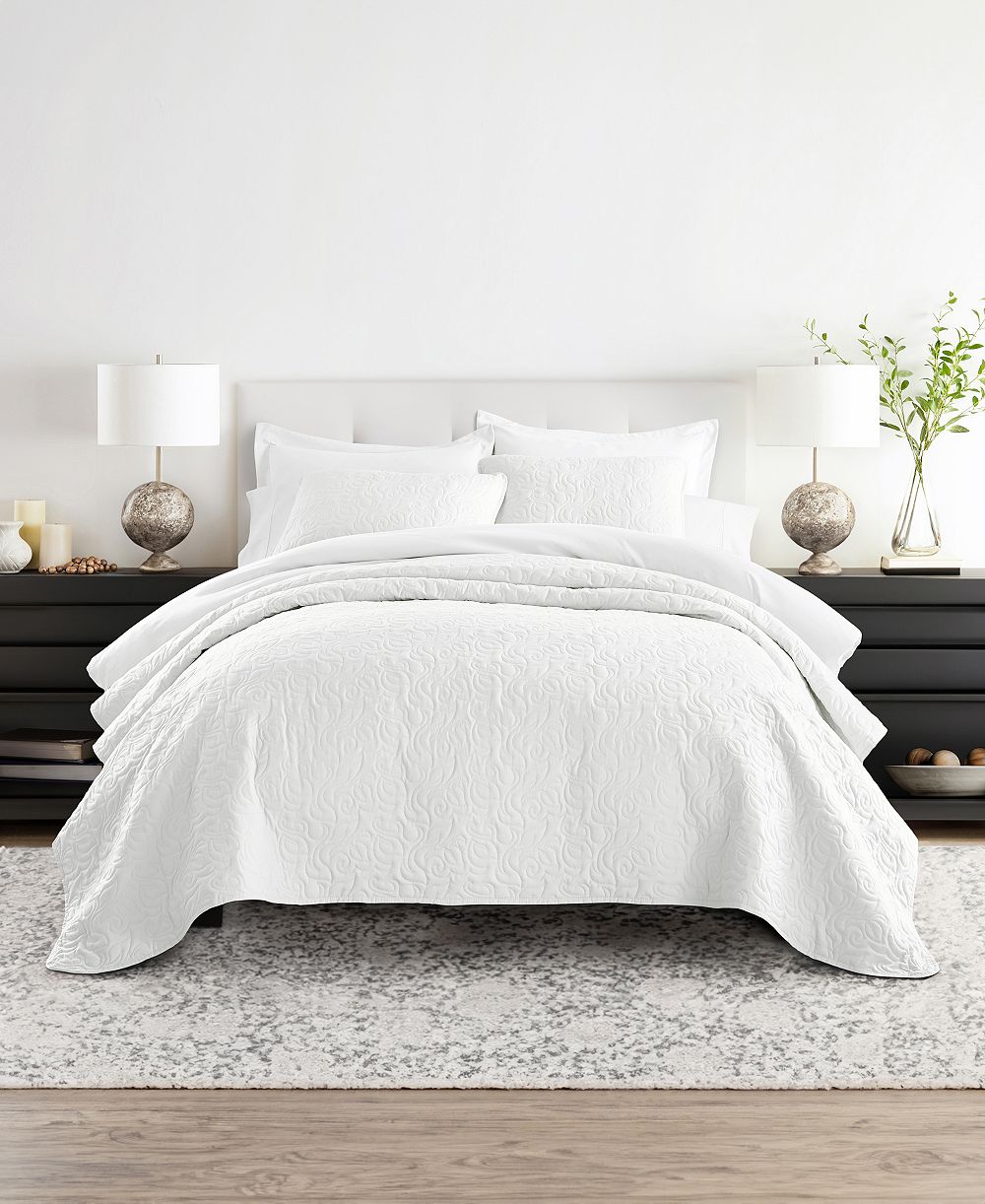 ienjoy Home Floral Stitch комплект из 2 стеганых покрывал, Twin/Twin XL