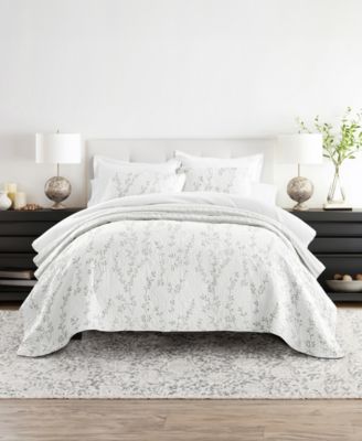 Комплект из 2 легких стеганых одеял ienjoy Home Sprouting Vines Stripe, Twin/Twin XL