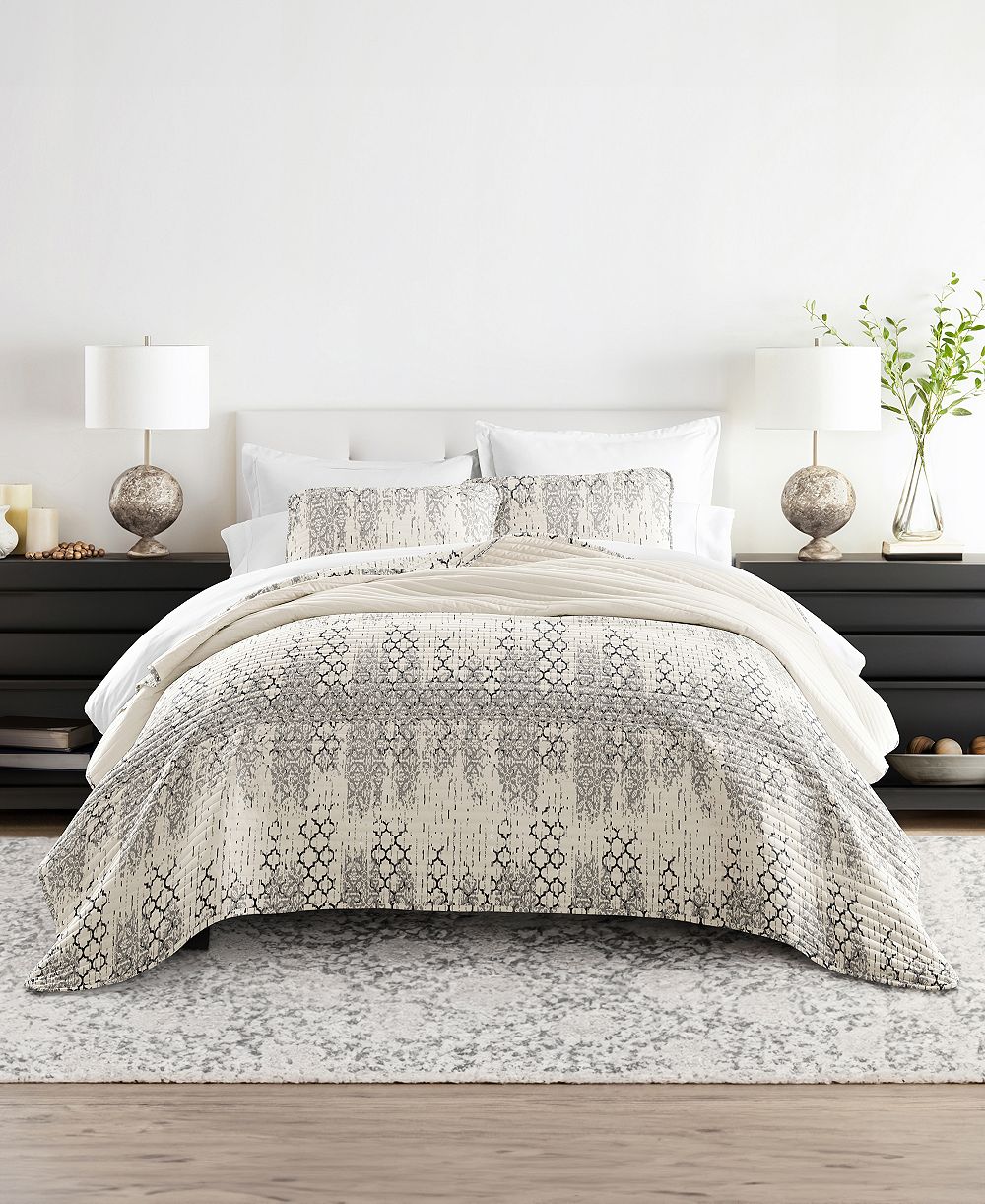 ienjoy Home Distressed Aztec Reversible 3-Pc. Lightweight Quilt Set, Full/Queen