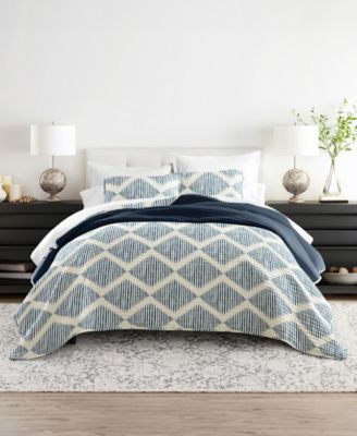 ienjoy Home комплект из 3 легких реверсивных стеганых покрывал Distressed Diamond, King/California King
