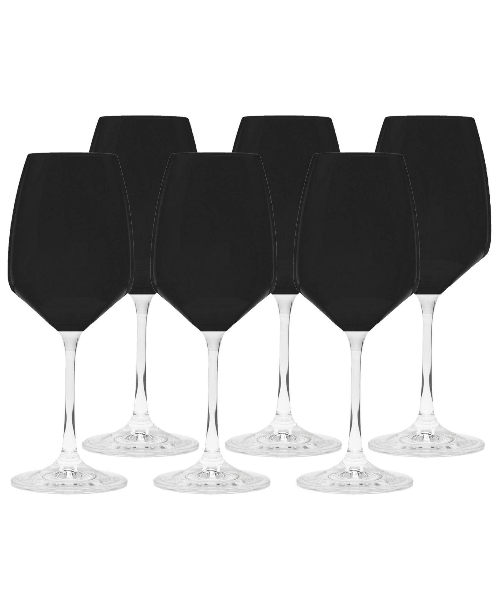 Бокалы для вина Classic Touch Black Set of 6