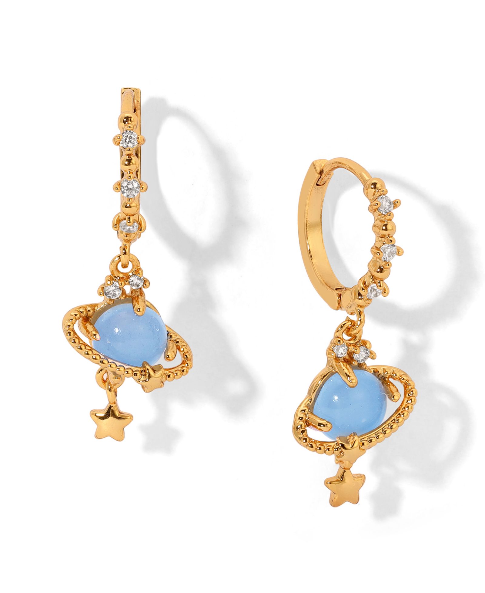 Серьги-кольца Girls Crew Crystal Celestial Blue Jupiter