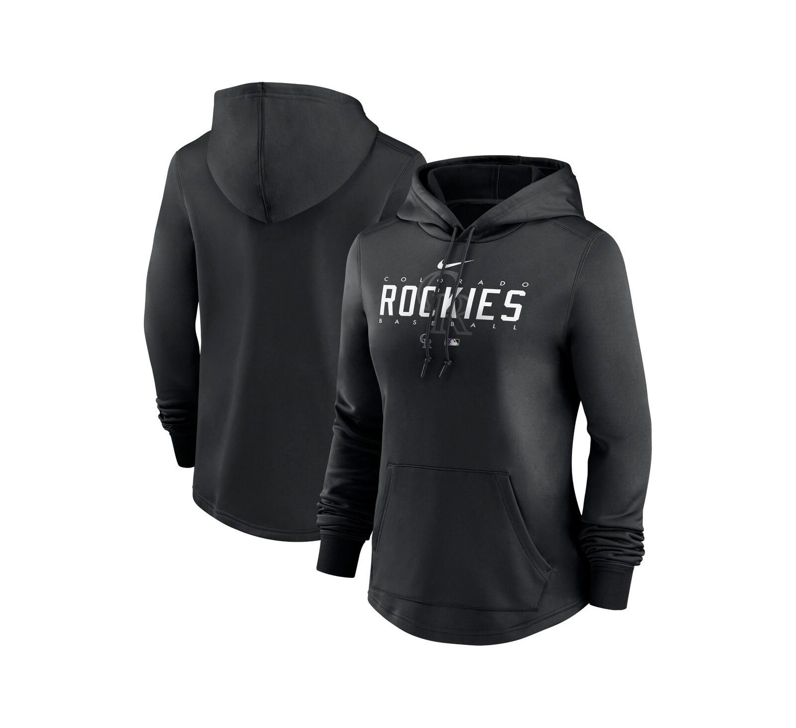 Женское худи Nike Black Colorado Rockies Authentic Collection Pregame Performance Pullover