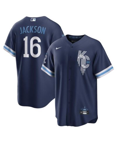Nike Мужская джерси игрока Nike Bo Jackson, темно-синяя, Kansas City Royals City Connect Replica