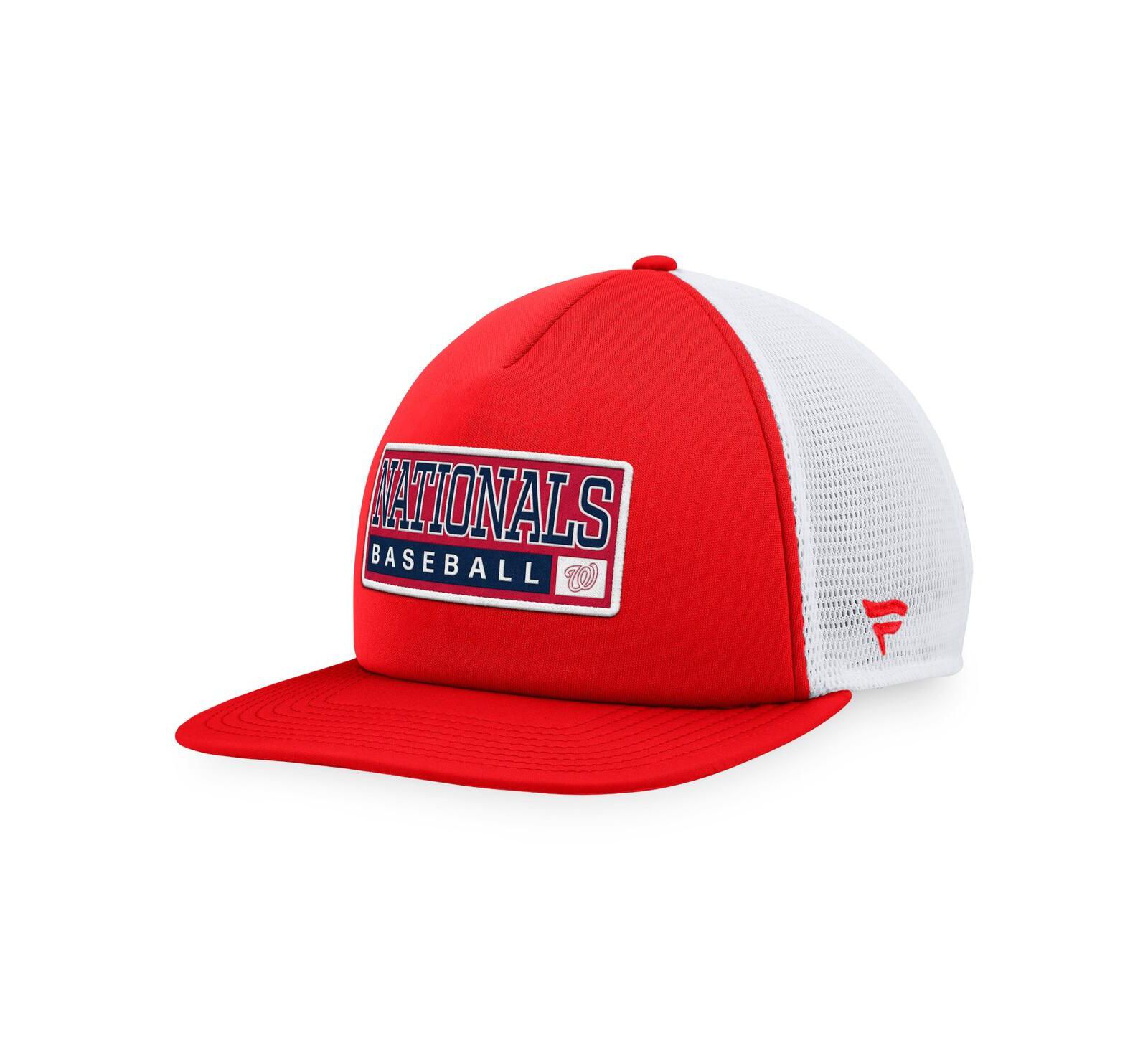 Мужская кепка Majestic Red, White Washington Nationals Foam Trucker Snapback