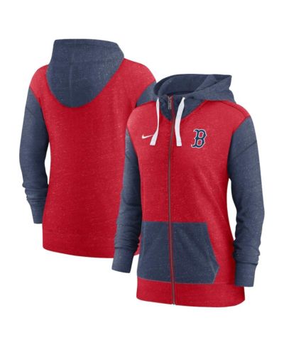 Nike Женское худи Boston Red Sox, красное, на молнии