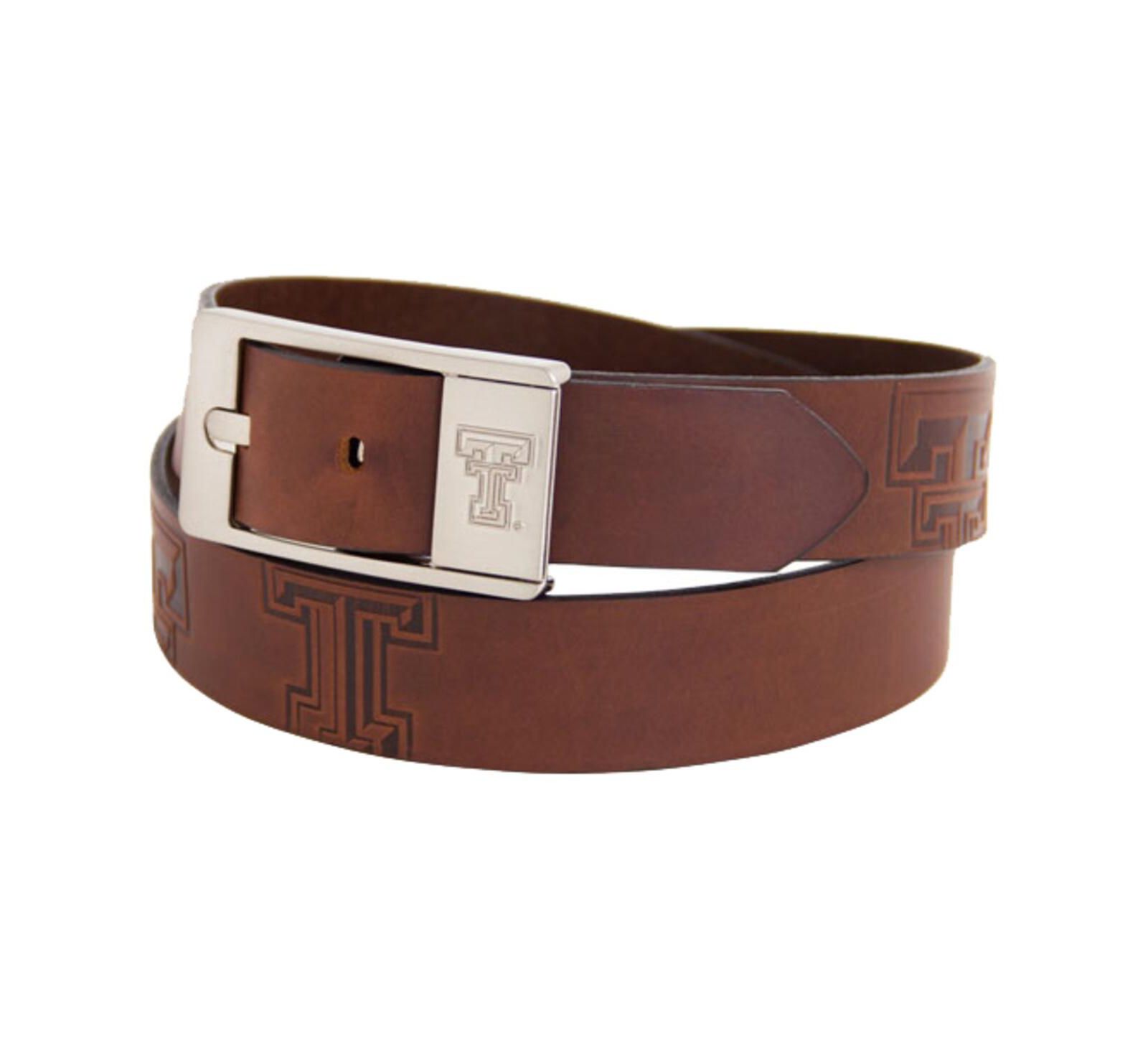 Men's Texas Tech Red Raiders Brandish Leather Belt - Brown
