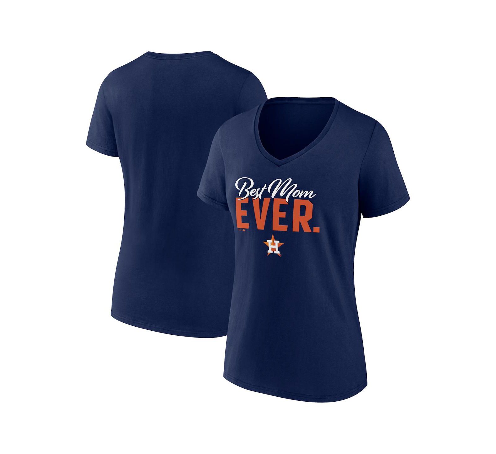 Женская футболка Fanatics Navy Houston Astros Mother's Day с V-образным вырезом