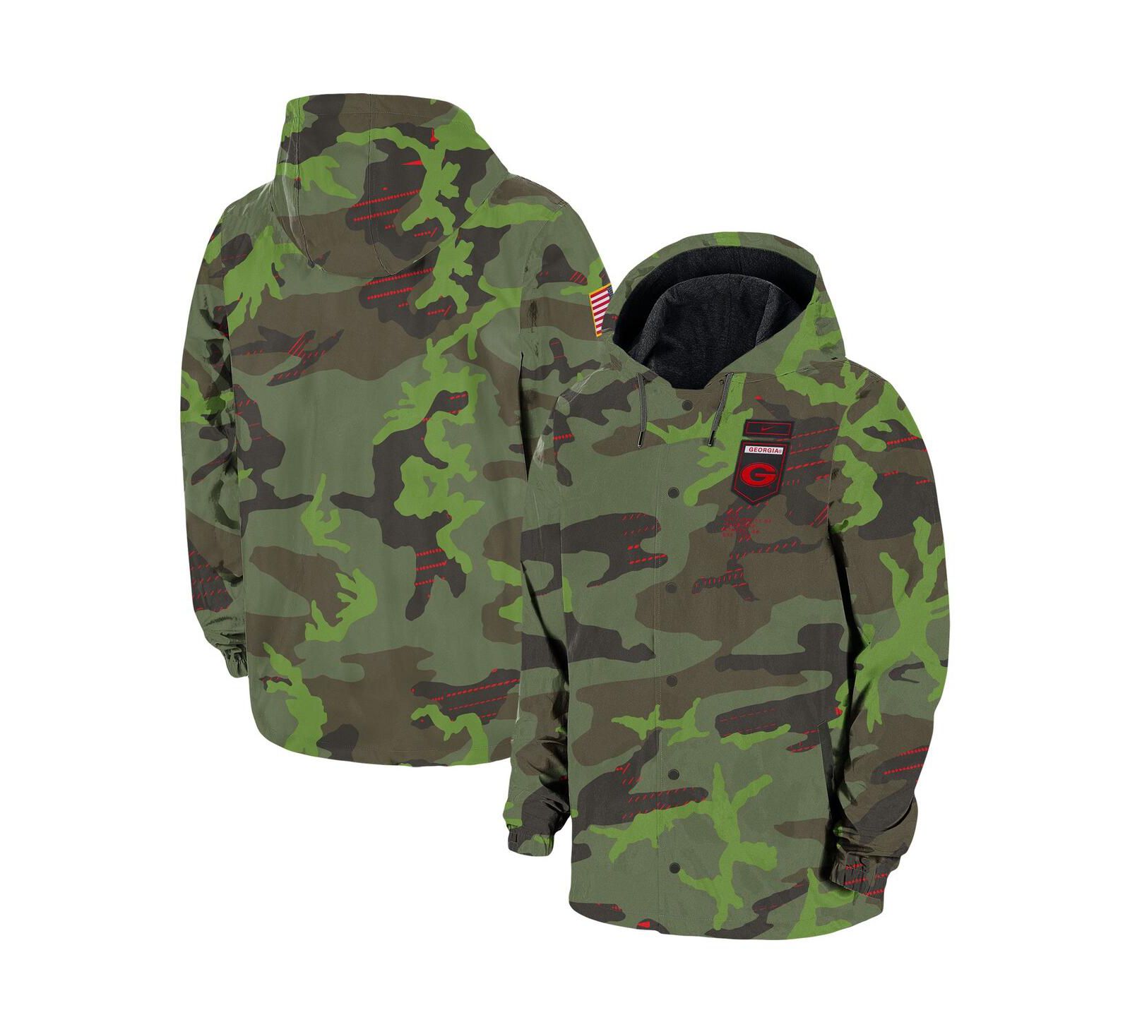 Men's Nike Camo Georgia Bulldogs Hoodie Full-Snap Jacket