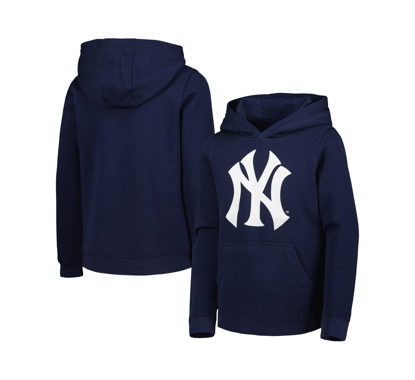 Худи pullover Navy New York Yankees Team Primary Logo для мальчиков и девочек