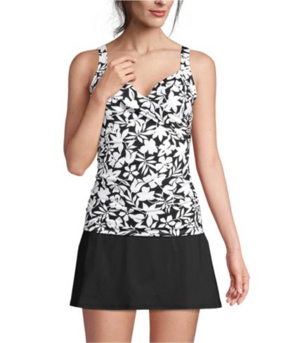 Lands' End Женский топ-танини с поддержкой спирали Sweetheart Wrap