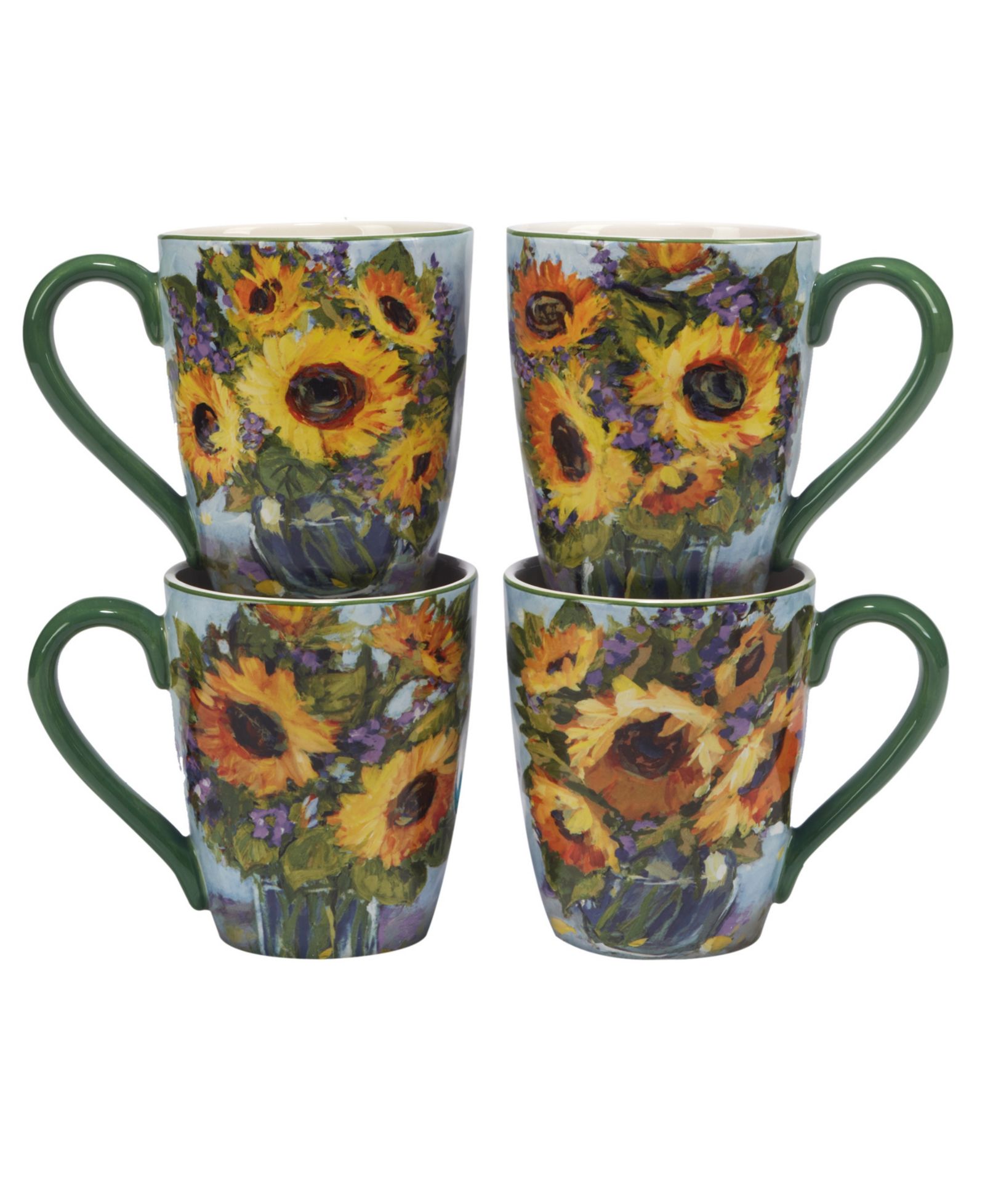 Набор кружек Certified International Sunflower Bouquet, 4 шт.