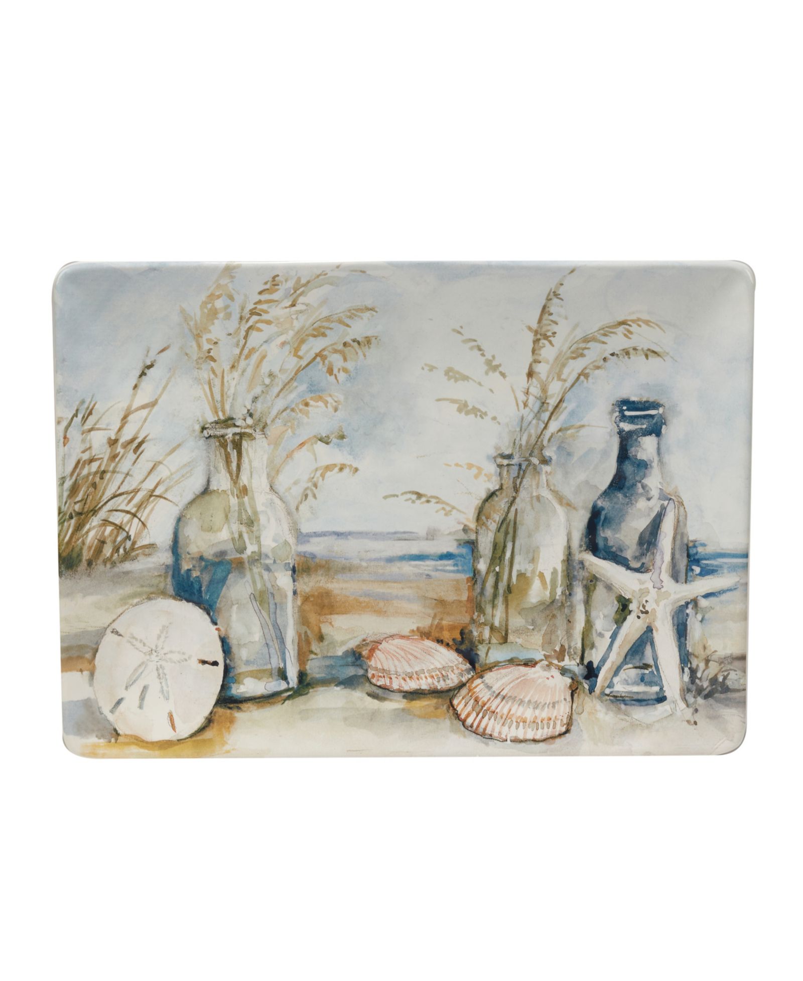 Certified International Coastal Landscape Rectangular Platter, 14"