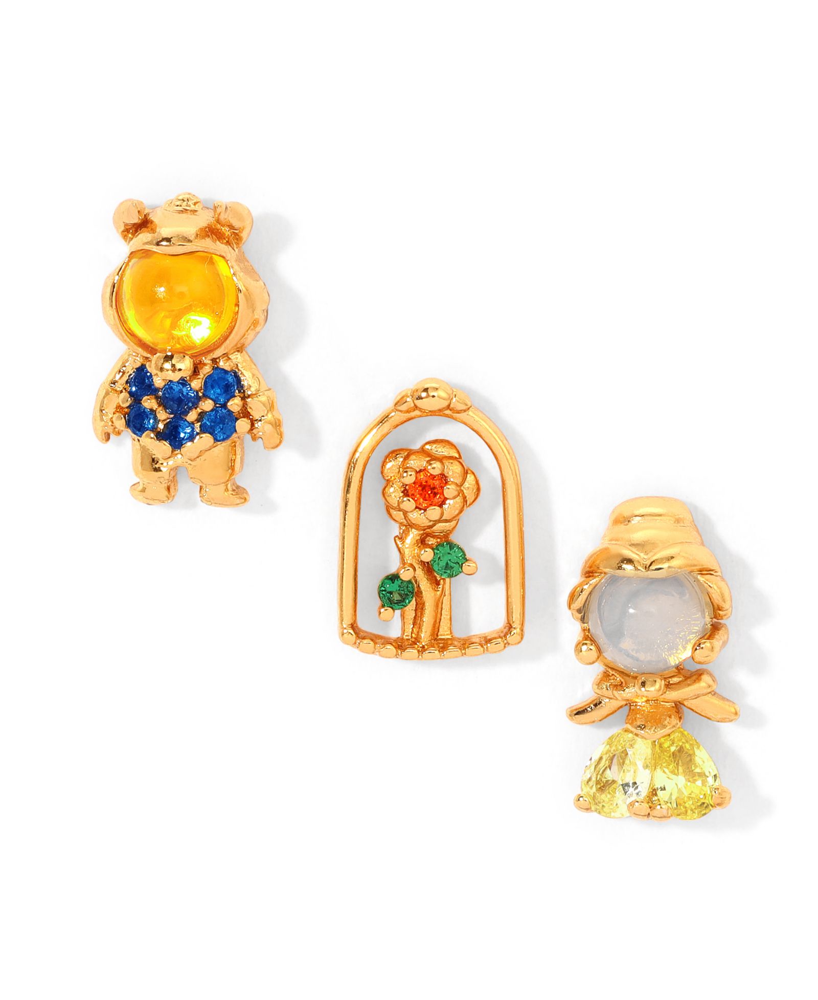 Набор серег-гвоздик Girls Crew Disney Princess Beauty and the Beast Crystal Multi-Color
