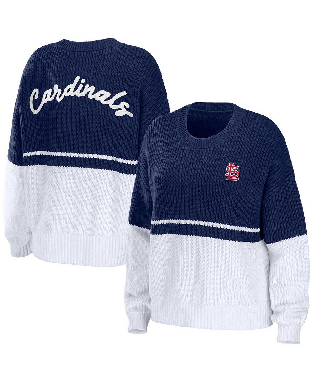 Женский джемпер WEAR by Erin Andrews, темно-синий, белый, с логотипом St. Louis Cardinals
