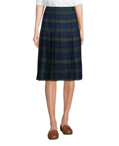 Женская плиссированная юбка Lands' End Plaid