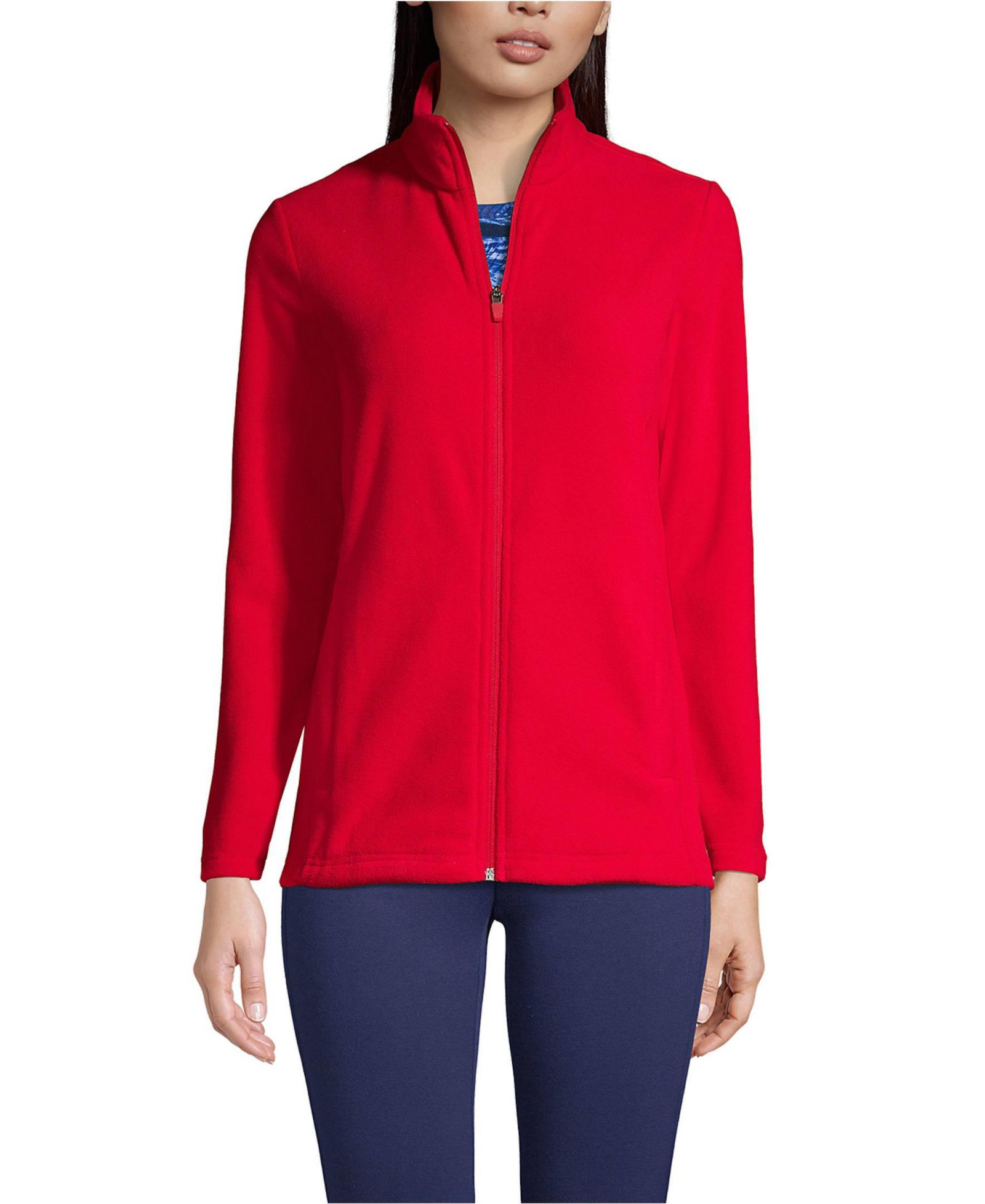 Lands' End Женская флисовая куртка на молнии Anyweather