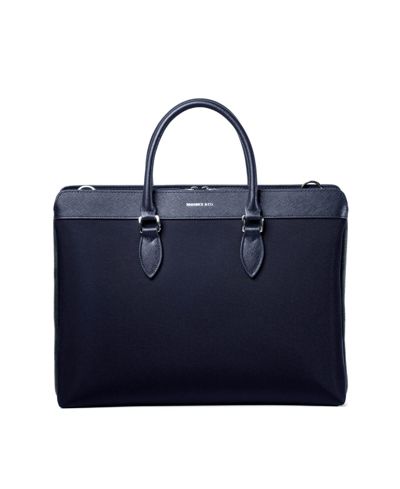 MAVERICK & CO. Men's Alpha Leather Trimmed Briefcase