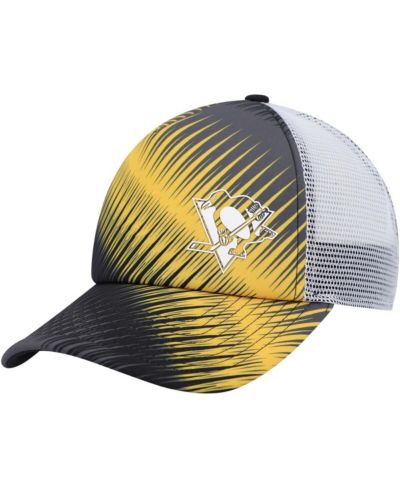 Women's adidas Black, White Pittsburgh Penguins Graphic Foam Trucker Snapback Hat