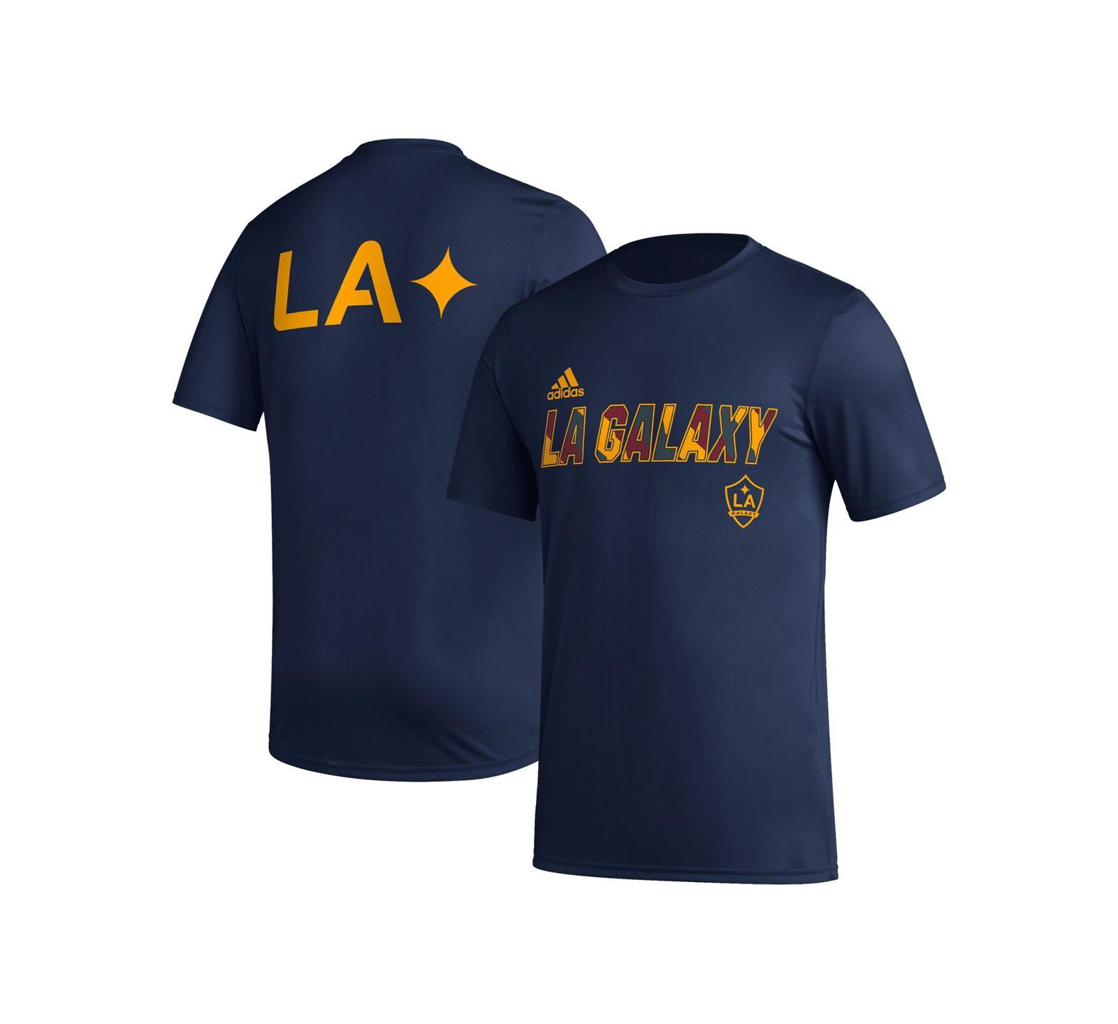 Men's adidas Navy LA Galaxy Team Jersey Hook AEROREADY T-shirt