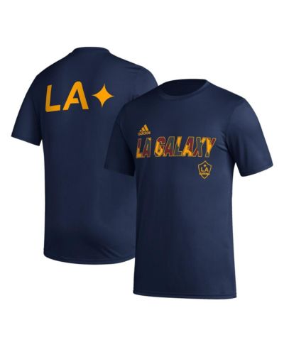 Men's adidas Navy LA Galaxy Team Jersey Hook AEROREADY T-shirt