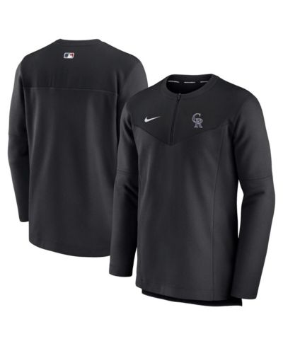 Мужской топ Nike Black Colorado Rockies Authentic Collection Game Time Performance Half-Zip