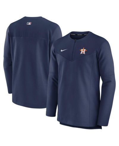 Men's Nike Navy Houston Astros Authentic Collection Game Time Performance Half-Zip Top