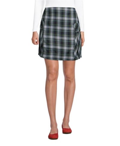 Женская юбка-шорты в клетку Lands' End Side Pleat