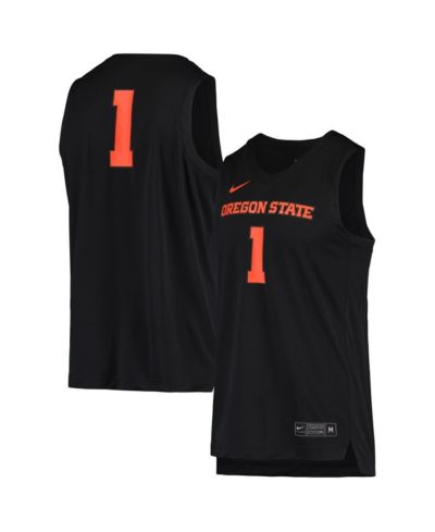Мужская джерси Nike #1 Black Oregon State Beavers Replica Basketball