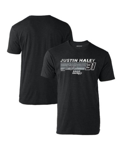 Checkered Flag Sports Мужская футболка Heather Charcoal Justin Haley Hot Lap