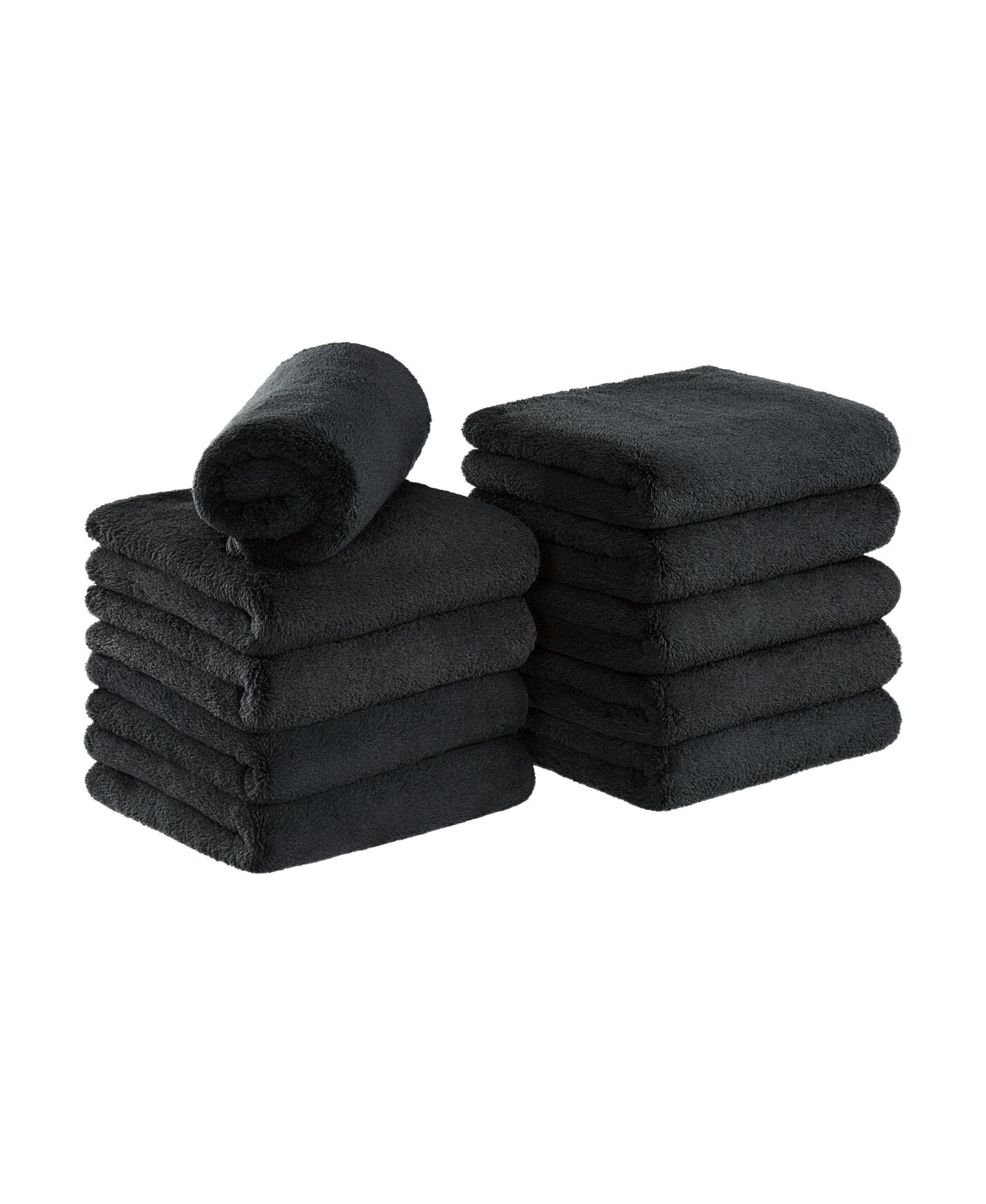Arkwright Home Bleach-Safe Coral Fleece Salon Towels (Pack of 10, 16x27 in.), Soft Microfiber Material, Absorbent Hair Drying Towel Set