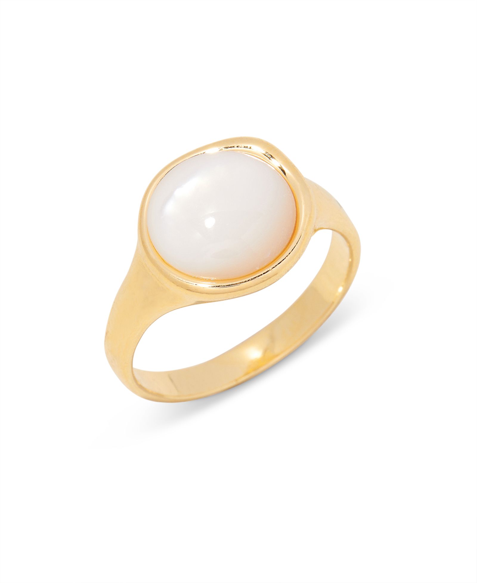 Кольцо brook & york 14K Gold-Plated Anna Cultured Mother of Pearl