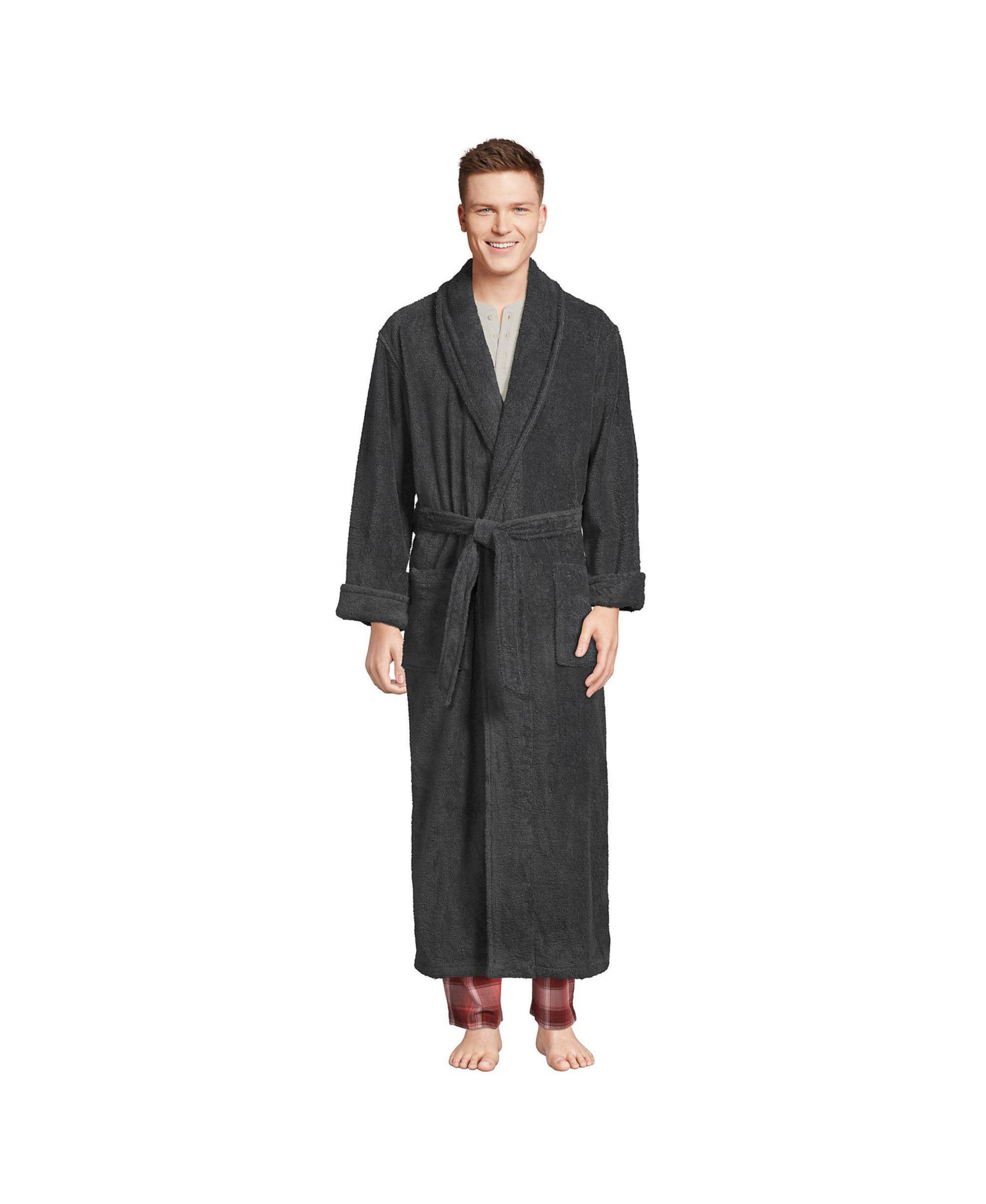 Lands' End Men's Full Length Turkish Terry Robe