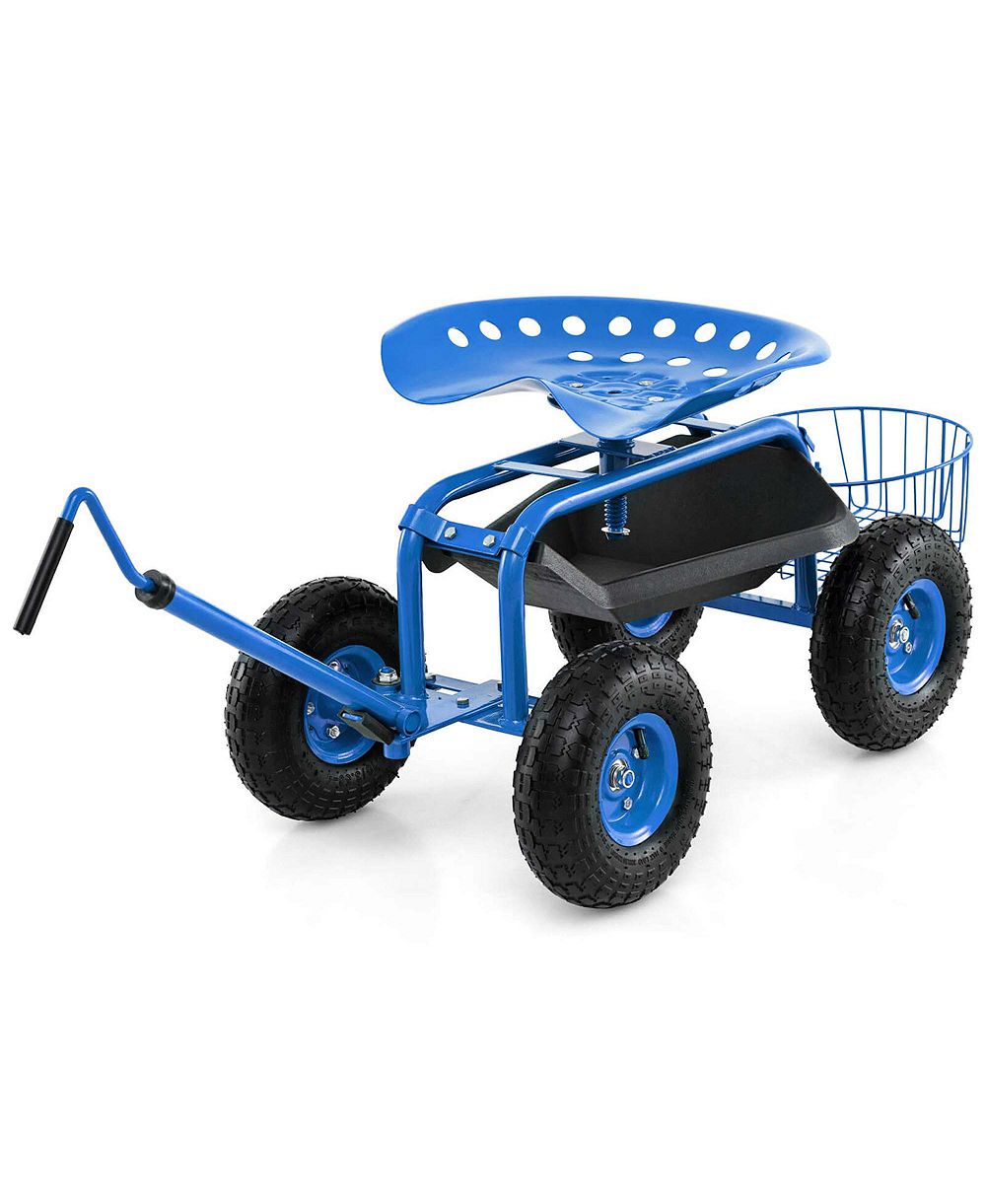 Costway Rolling Garden Work Seat with Extendable Handle