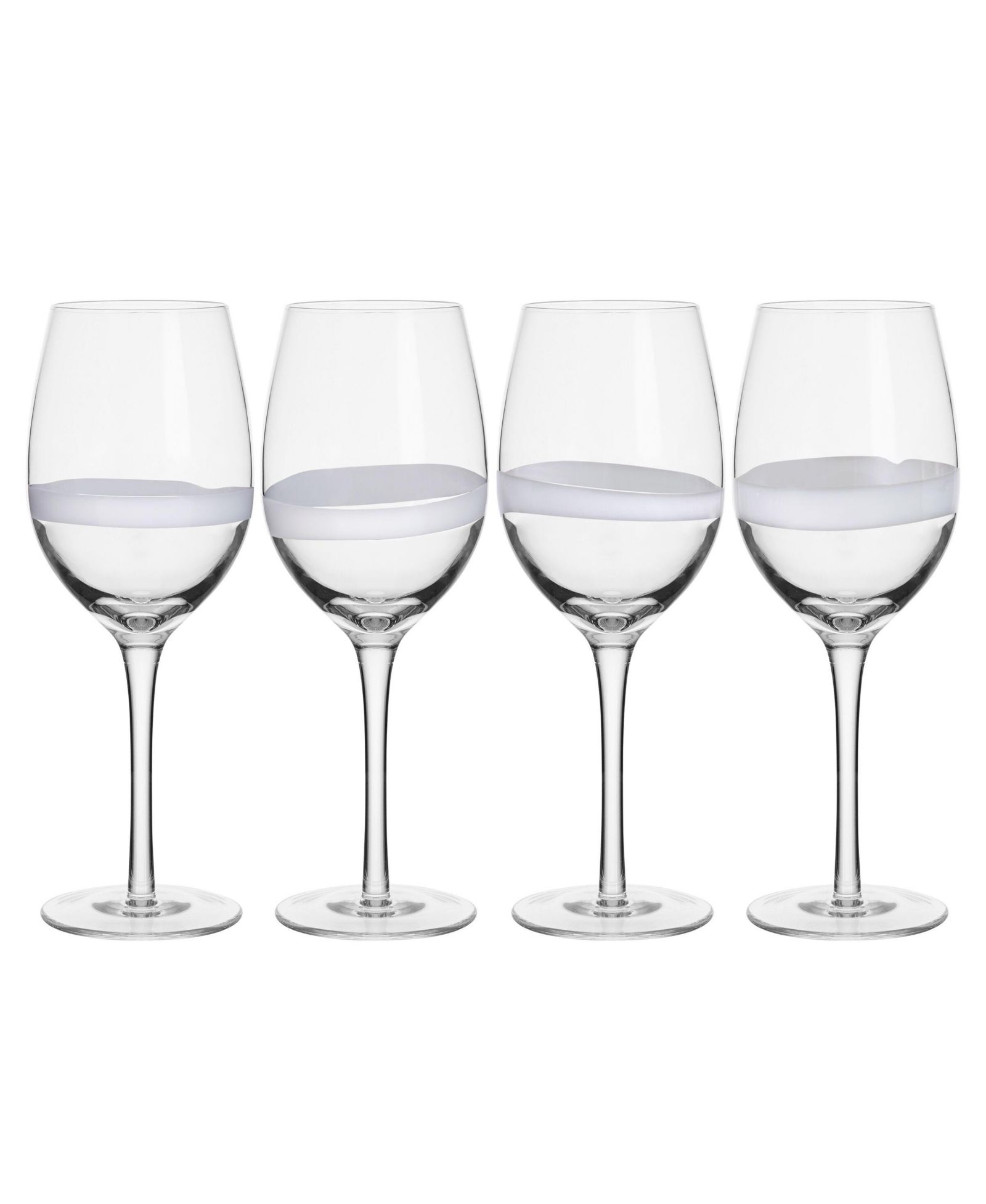 Fitz and Floyd Organic Band 14.5-oz White Wine Glasses 4-Piece Set