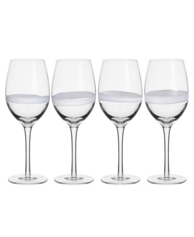 Fitz and Floyd Organic Band 14.5-oz White Wine Glasses 4-Piece Set