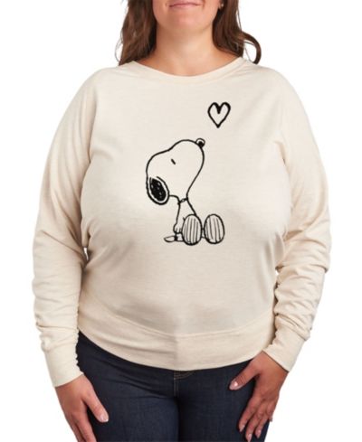 Пуловер Hybrid Apparel Trendy Plus Size Snoopy Long Sleeve Graphic Top