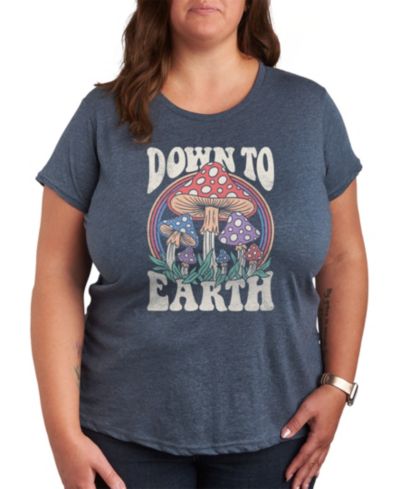 Hybrid Apparel Trendy Plus Size T-shirt с графическим принтом Mushroom