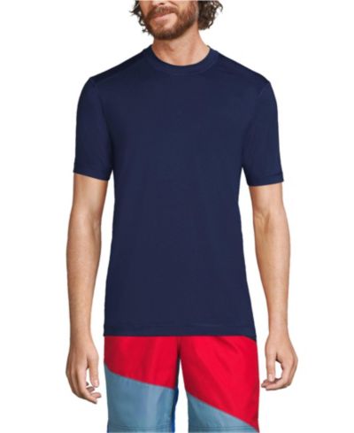Lands' End Men's SunShade UPF 50 Short Sleeve Swim Tee Rash Guard