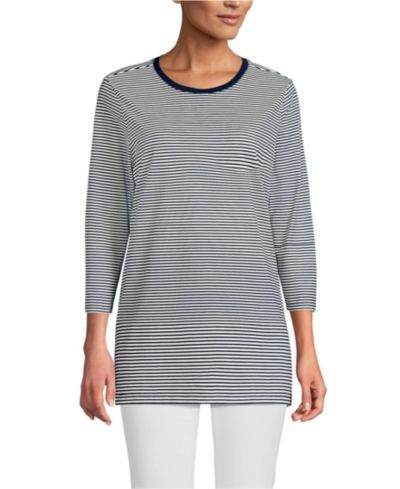 Deep sea/ivory micro stripe