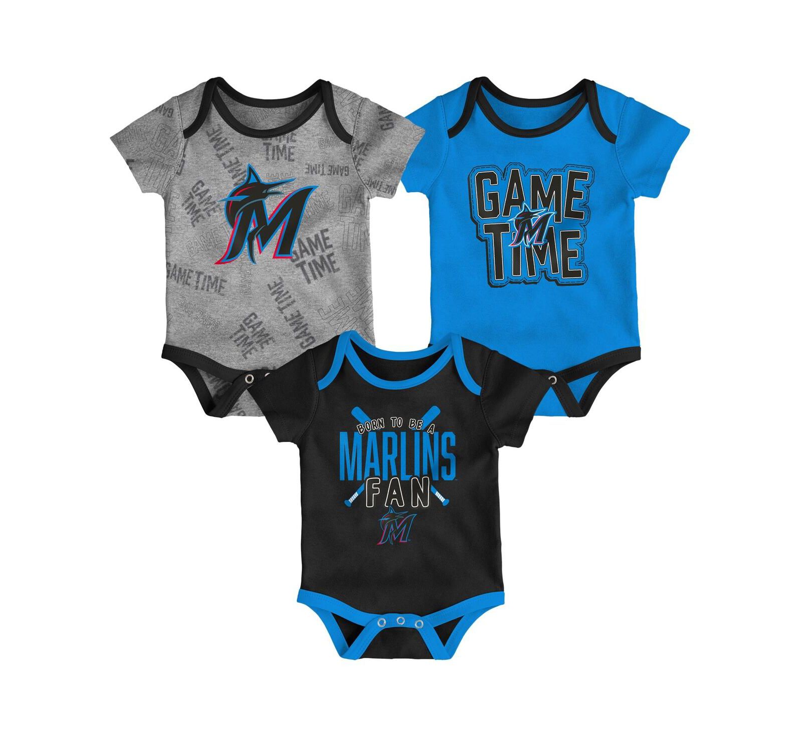 Комплект боди для новорожденных и младенцев Miami Marlins, 3 части